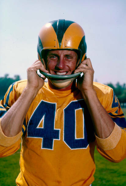 Elroy Hirsch Of The Los Angeles Rams Poses 1957 OLD FOOTBALL PHOTO 2