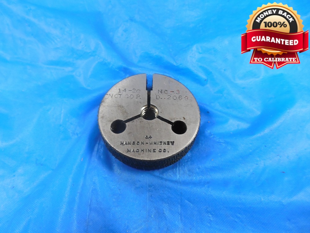 14-20 NS-3 Thread Ring Gage No Go .242 PD .2069 Quality Tool 14-20 NS-3 Thread Ring Gage No Go .242 PD .2069 Quality Tool