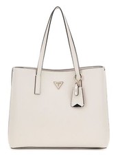 GUESS Meridian II Girlfriend Tote Schultertasche Shopper Tasche Ivory creme Neu