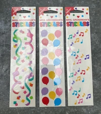 Vintage Mrs Grossman’s SEALED Stickers Party Balloon Confetti Music Notes -Set 3