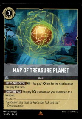 Disney Lorcana Inklands Map of Treasure Planet 201/204