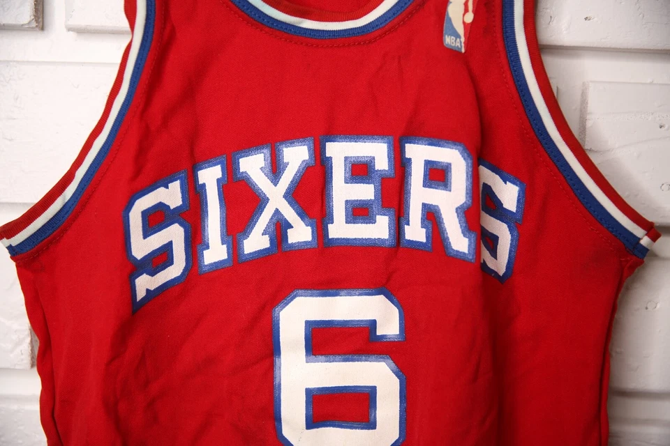 Philadelphia 76ers NBA Basketball Jersey Sand Knit Julius Erving MacGregor VTG - Image 3 of 4