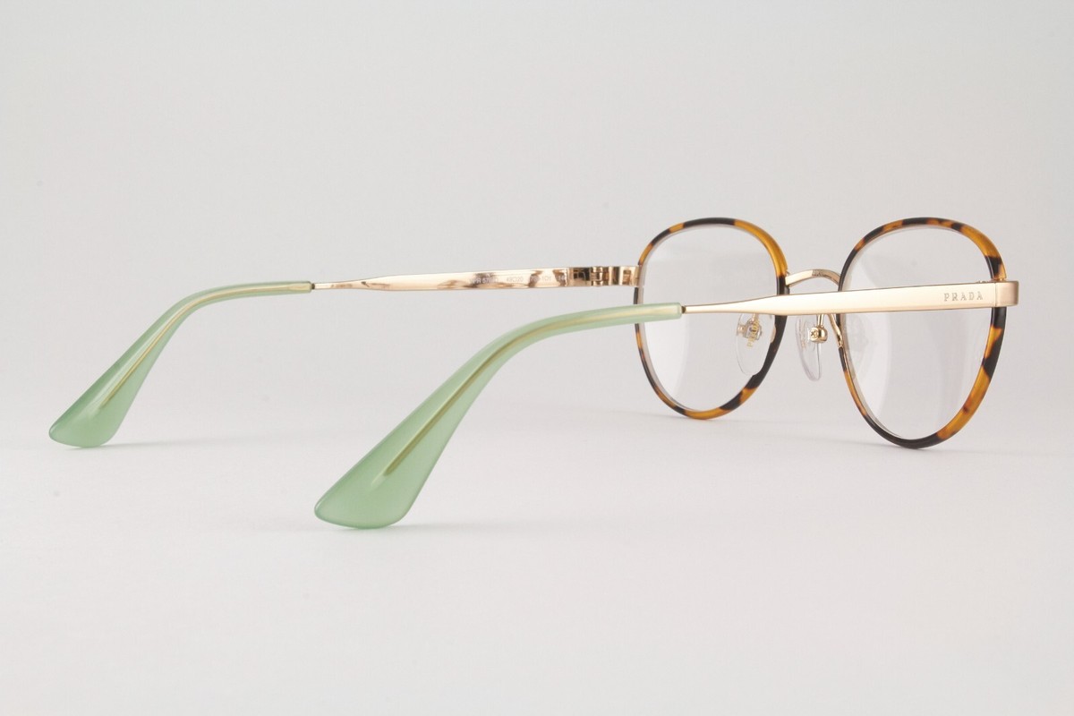 Rare Authentic Prada VPR 57S-D 7S0-1O1 49mm Tortoise Gold Green