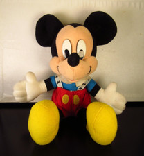 90  s Mattel Disney Mickey Mouse Plush Stuffed Toy with Suspenders 14" Tall