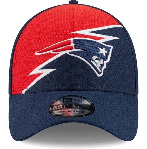 New England Patriots New Era NFL Bolt 39THIRTY Flex Fitted Cap Hat M/L NEW NWT - Picture 2 of 2