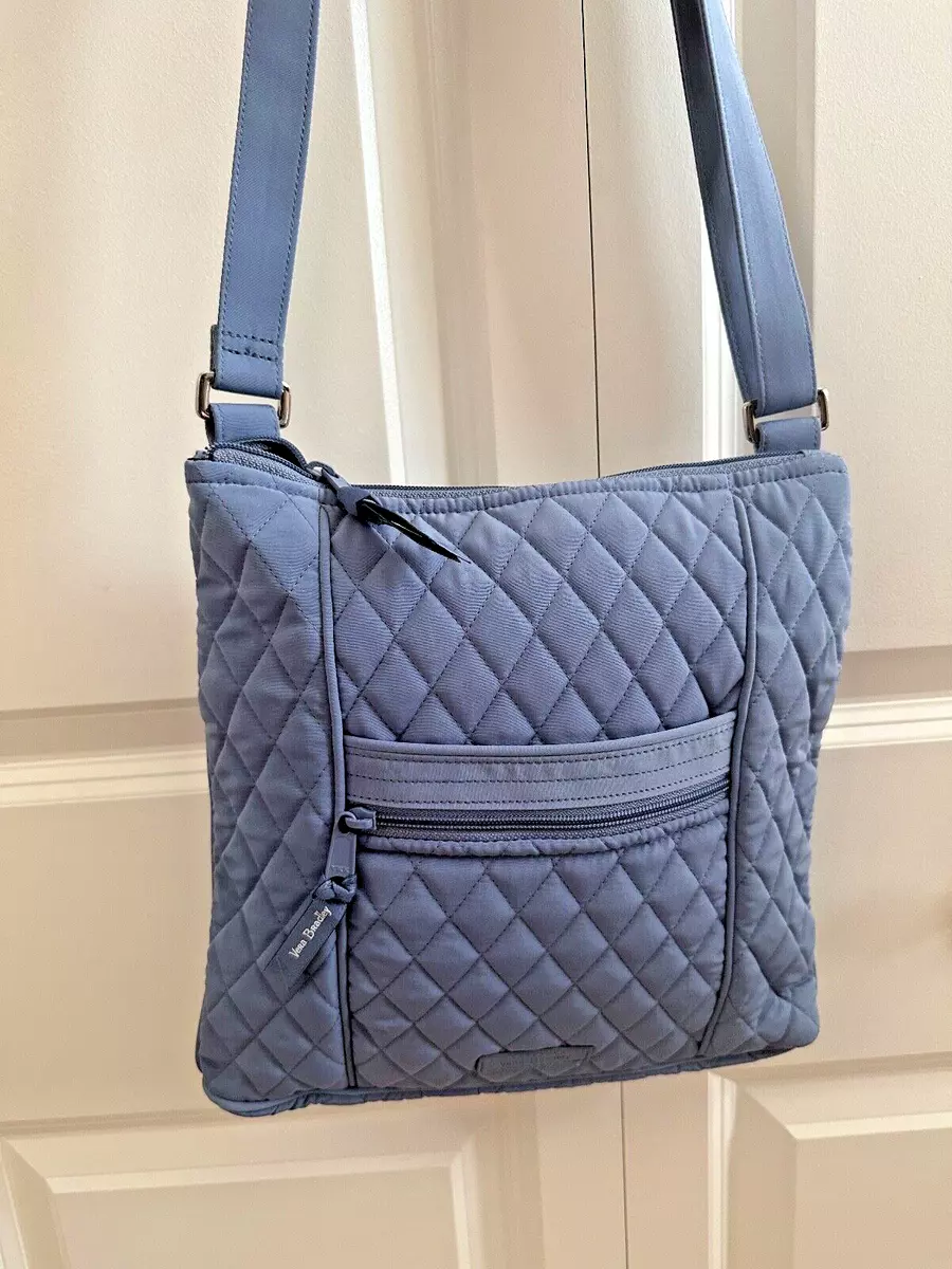 NWT Vera Bradley Zip Top Hipster Crossbody Bag in Microfiber Rustic Blue  $99 | eBay