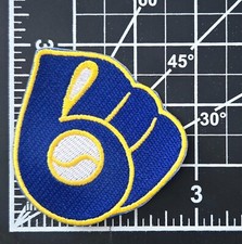 Milwaukee Brewers Glove 2 3/4" Iron /Sew On Embroidered Patch Free Tracking