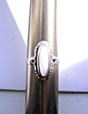Vtg. Sterling Silver Moonstone Ring