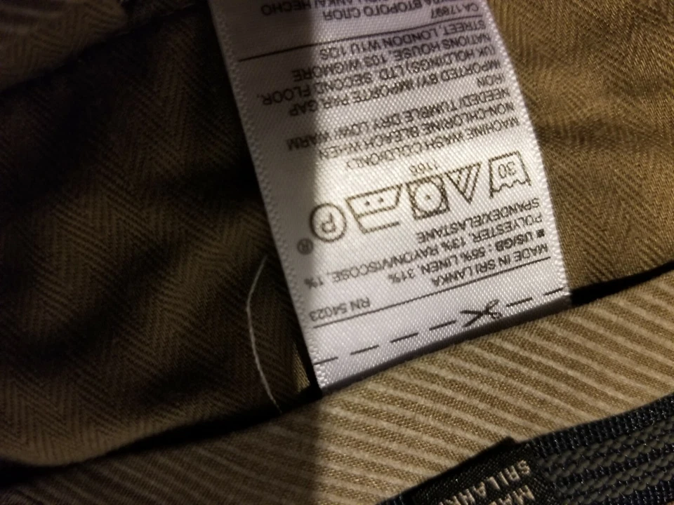 Mens Banana Republic Linen Shorts 36 Khaki Chino 38 - Image 4 of 4