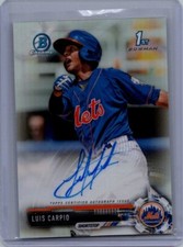 2017 Bowman #CPA-LCA Luis Carpio Chrome Prospect Autographs Refractors #/499