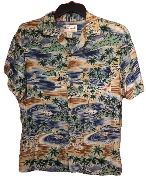 Banana Republic Hawaiian Retro Shirt Rayon sz.M | eBay
