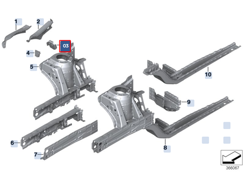 Joint De Cloison BMW X1 F48 – 32106889834 – Neuf D'origine Allemagne