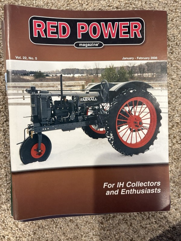 Red Power magazine 2008 Lot of 6 Issues Vol 22-23 Jan-Dec Tractors IH