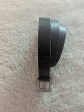 Lucky Brand Minimalist Career Brown Leather Belt Square Silver Buckle Size L