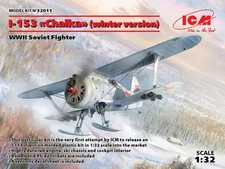 ICM Models 32011 1/32 WWII Soviet I153 Chaika Biplane w/Skis Fighter (Winter Ver