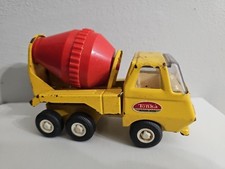 Vintage 1970's Mini Tonka Yellow and Red Cement Mixer Pressed Steel Toy