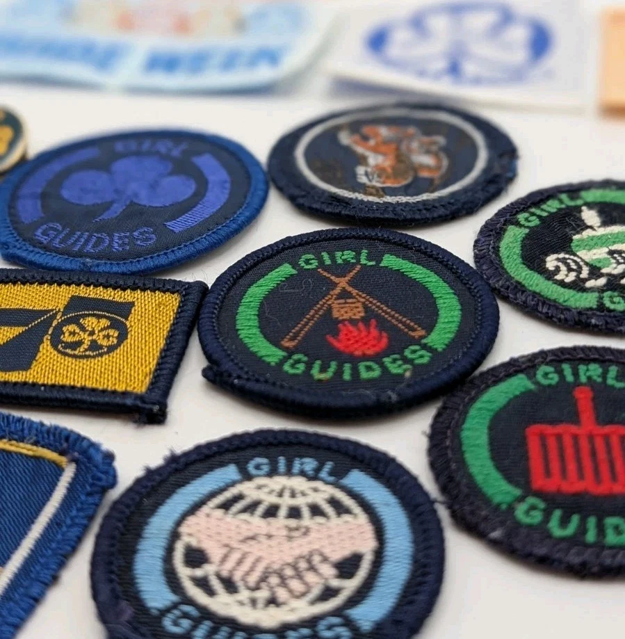 Vintage Girl Guides Australia Badges Pins Patches Lot w Handmade Leather Woggle - Image 2 of 4