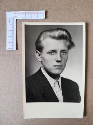   Altes Foto 1940er Jahre Portrait Mann Junge