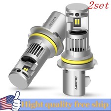 4X 9007/HB5 LED Headlight bulb Kit 6000K White High Low Beam Light Super Bright