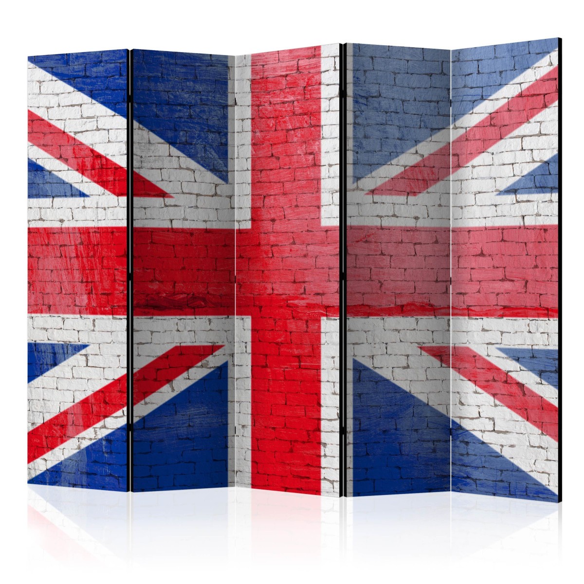 Séparateur de pièce drapeau anglais pour créer un coin bureau dans le salon