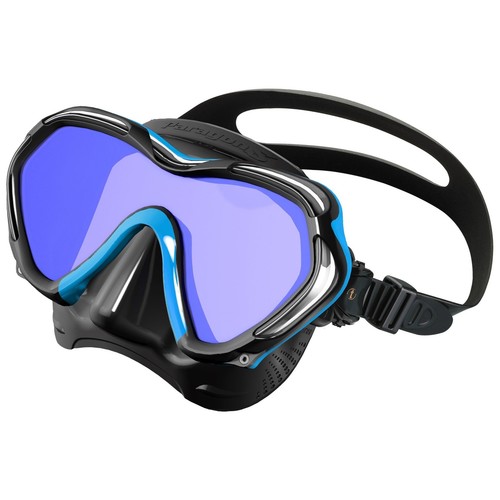 Used Tusa Paragon S Dive Mask - Fish Tail Blue