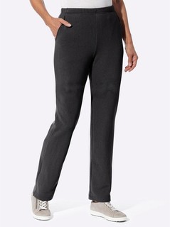 Damen Schlupfhose Gerades Bein Dehnbund Jersey schwarz Gr. 50 NEU