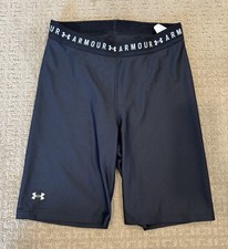 Under Armour HeatGear Compression Black Stretch 8" Wicking Bike Short M 1362872