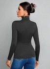 Womens Mock Turtleneck Top 2 Pcs Set Long Sleeve Slim Fit Basic Soft Layering