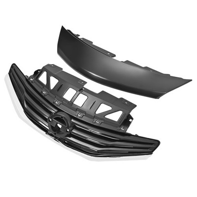 ALMULOO Front Grille & Hood Molding Trim Compatible with 2014 2015 2016 Nissa...