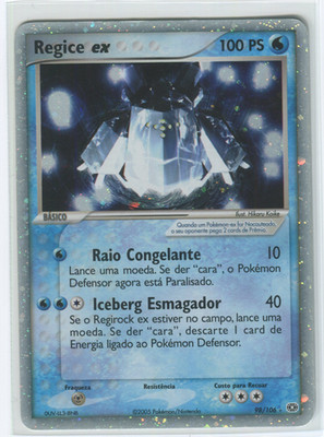 Regice ex 98/106 Emerald Holo Rare Pokemon TCG Nintendo legendary LP