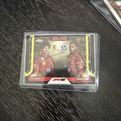 Charles Leclerc / Lewis Hamilton [Black] #165 2025 Topps Chrome Sapphire Formula 1 card