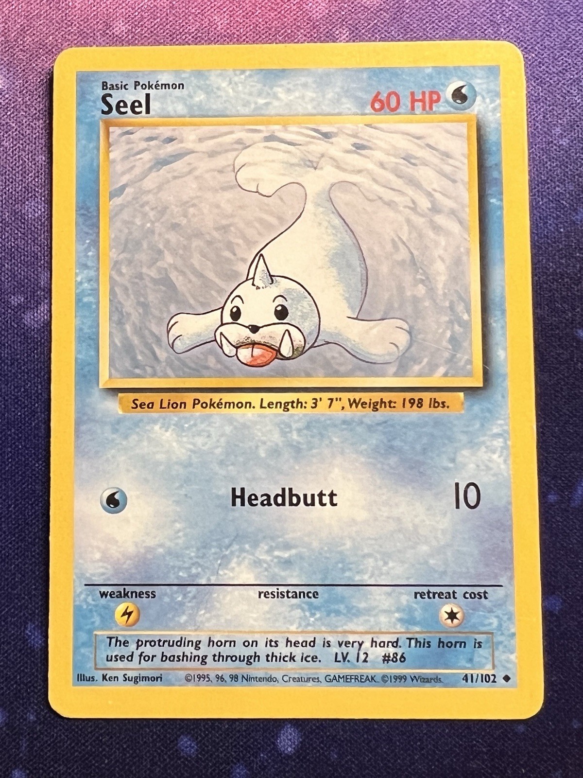 Vintage Pokémon TCG 1999 - Seel  #41/102 - Regular - Base Set - MP