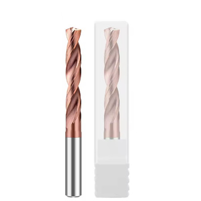 1Pc 3D Coolant Thru TiCN Coated HRC65 Drill Bit 3.0mm-10mm Solid Carbide 2-Flute