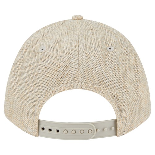 Men's New Era Beige Athletics Cotton Weave M-Crown A-Frame 9FORTY Adjustable Hat - Afbeelding 4 van 6
