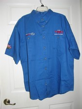 Toyota Daytona Logo Work Shirt Men's XL Short Sleeve Navy Blue Button Up NEW 
