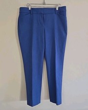 TALBOTS 8P Blue Hampshire Ankle Trousers Dress Pants Viscose Stretch Petite