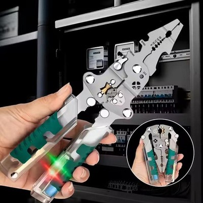 18 in 1 Multifunctional Foldable Wire Stripper Crimper Cable Cutter Pliers Tools