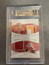 2021 National Treasures Patrick Mahomes Tyreek Hill Combo Patch BGS 9.5 GEM MINT