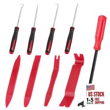 Auto Trim Removal Tool Set Pry Tool Kit, Door Panel Removal Tool, Fasteners Red