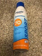 Equate Sport  SPF 70 Sunscreen Spray 5.5 oz 
