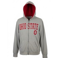    Ohio State OSU Zip Up Hoodie Red Gray M Buckeyes Varsity