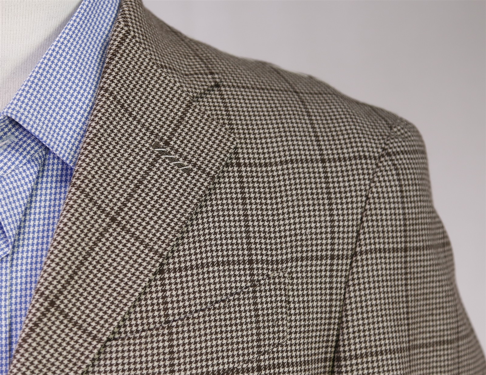 Massimo Dutti Brown Windowpane Unstructured Patch… - image 4