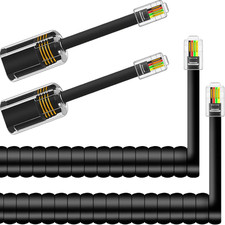 2 2Pack No Tangle Phone Cord for Landline 2Pcs Telephone Handset Cord and 2Pcs D