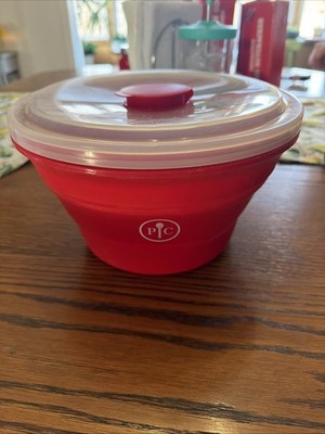 Pampered Chef Microwave Popcorn Maker RED