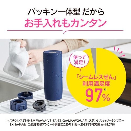 Taza Zojirushi de acero inoxidable 0,95 L negra suave SM-VB95-BM - Imagen 2 de 6