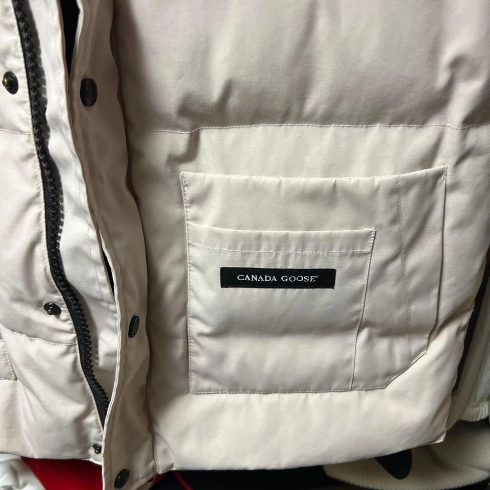 CANADA GOOSE White Down Vest Arctic Program Logo Large Size F/S - Image 3 of 4