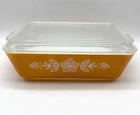 Vintage PYREX Butterfly Gold 503 (1-1/2qt) Refrigerator/Baking Dish w/Lid  c1972