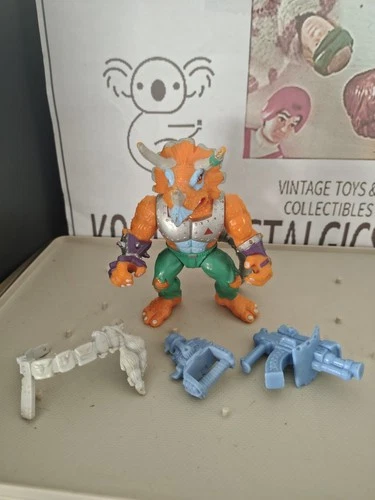 Vintage TMNT Ninja Turtles Figure Triceraton 1990 Tail Repair Needed