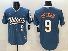 Men's MLB Milwaukee Brewers 9 Bob Uecker 2026 Wisco City Connect Stadium - Blue
