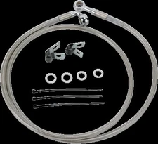 Drag Specialties Extended Front Brake Line Kit 54 7/8in. Clear #1741-2660